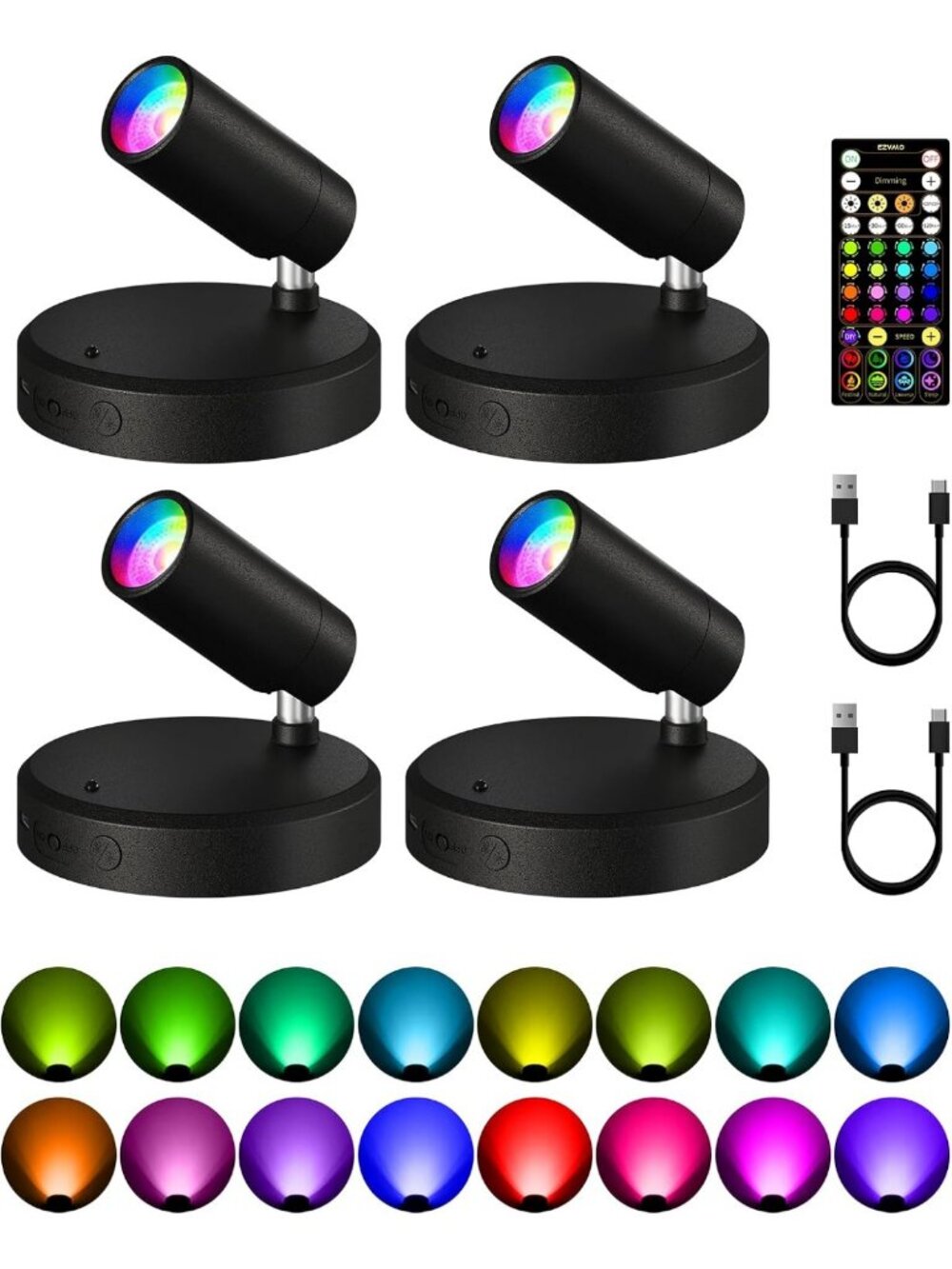 Colorful RGB Indoor Spotlights | LED Accent Wall Uplights for Home Decor